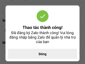 Thông báo thành công